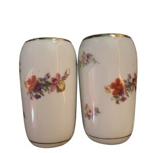 Vintage Gold Castle Chikusa Lustreware Ceramic Vase‎ Hand Painted 4” Lot Of 2